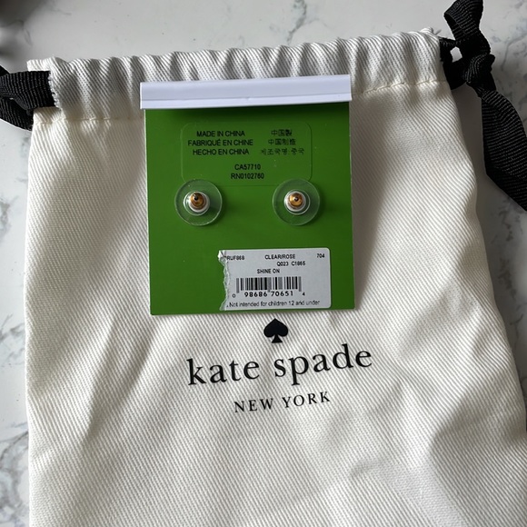 New Kate Spade rose gold earrings - Picture 3 of 3